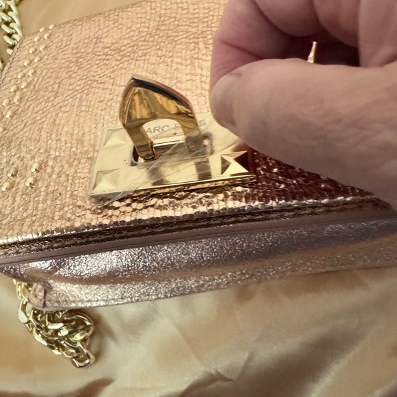 NWT.MarcEllis Gold Sparkling Bag Leather.Made in Italy.Perfect present. - Picture 12 of 13